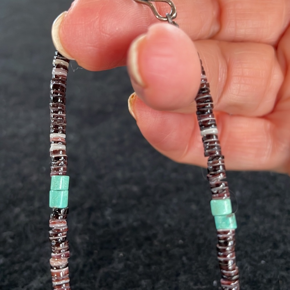 Turquoise & Shell Necklace - Picture 2 of 6